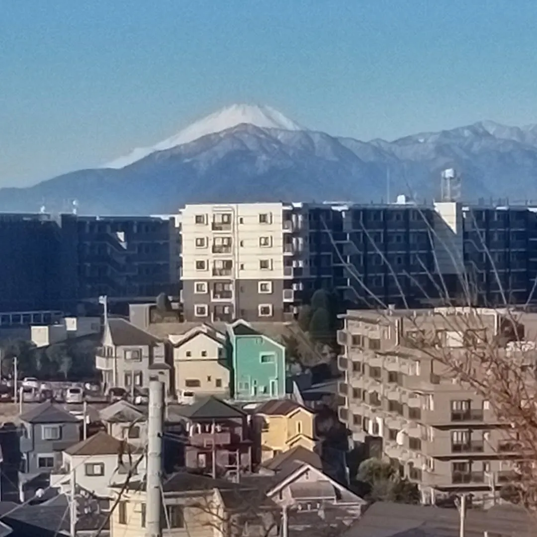 冬の富士山。